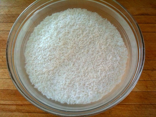 Gạo nếp ngâm nước