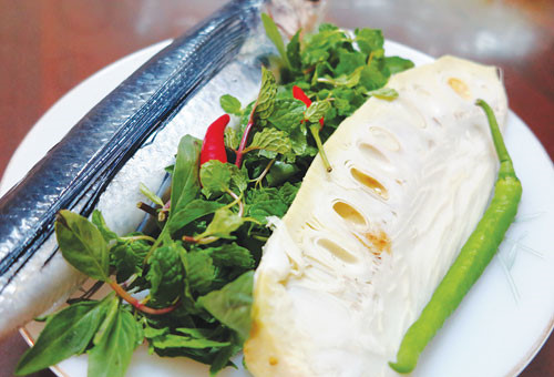 Món cá chuồn kho với mít non của người dân quảng nam  thế giới ẩm thực