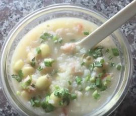 Món cháo tôm hạt sen giàu dinh dưỡng cho cả nhà