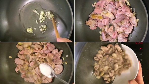 Xào bao tử cá