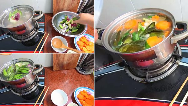 Hầm giò heo với bông Atiso
