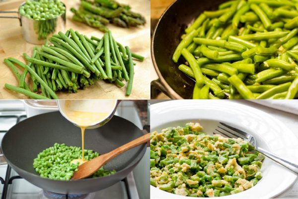 Món trứng xào đậu đũa