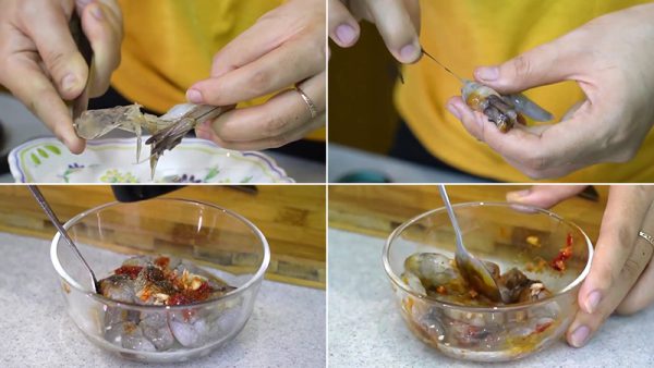 Sơ chế tôm