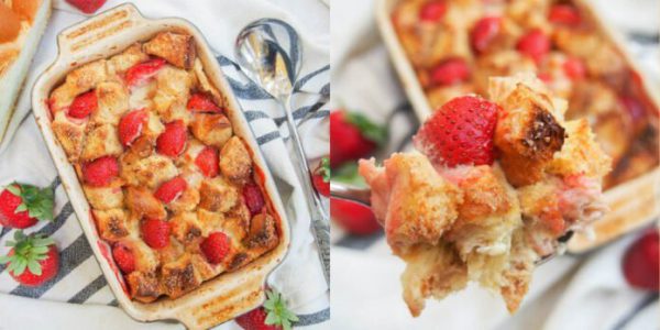 Món bánh mì Pháp dâu tây nướng cực đơn giản