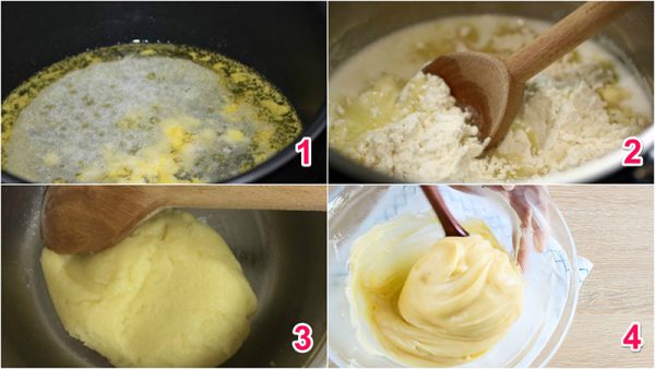 Làm phần vỏ bánh su