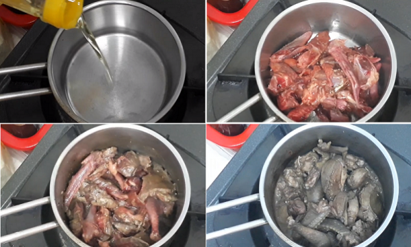Xào thịt bồ câu