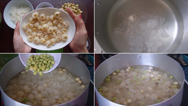 Nấu chè long nhãn