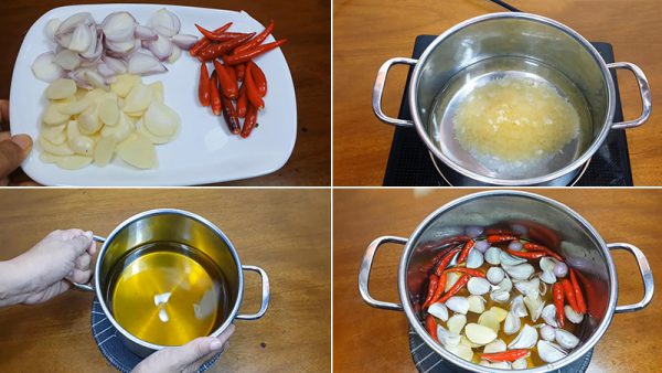 Nấu hỗn hợp chua ngọt