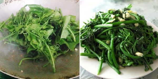 Xào su su với tỏi