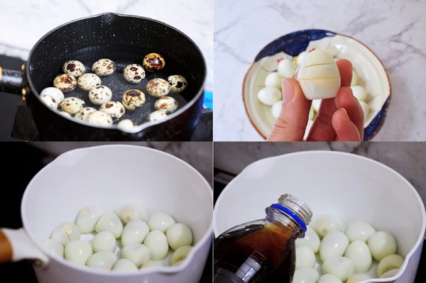 Luộc trứng cút