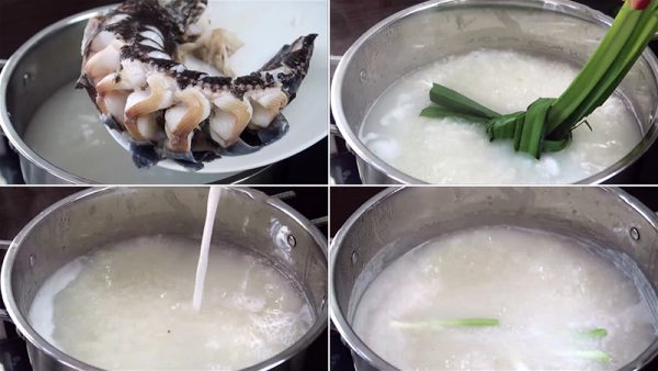 Hoàn thành cháo cá lóc nước cốt dừa