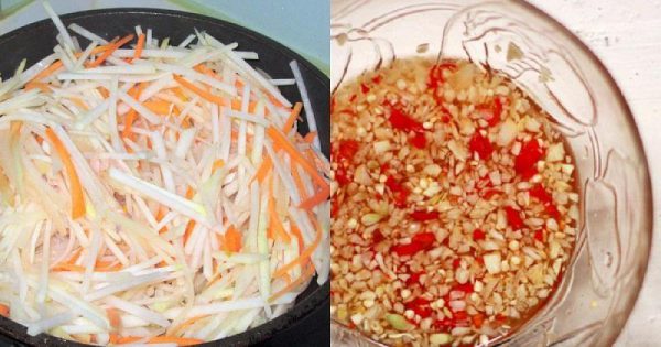Làm nước chấm và trộn nộm