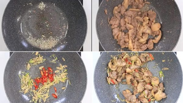 Xào thịt ngan