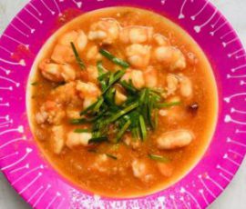 Món tôm sốt cà chua đơn giản dễ làm cho bé