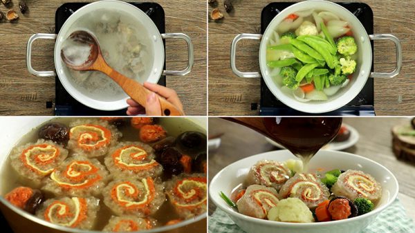 Nấu canh bóng thập cẩm
