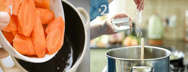 Thêm cà rốt rồi nêm nếm lại gia vị