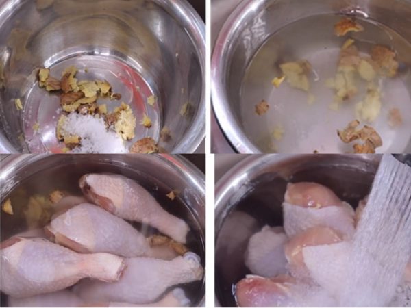 Sơ chế phần đùi gà