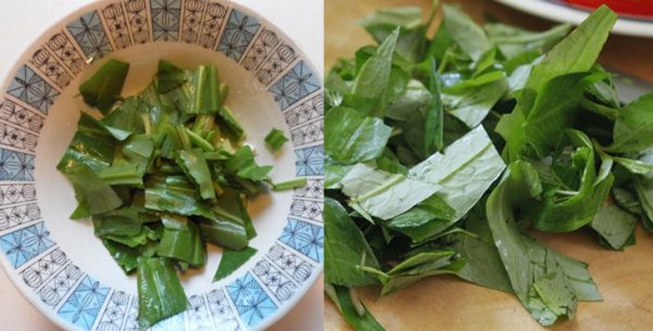 Rau răm, ngò gai thái nhỏ