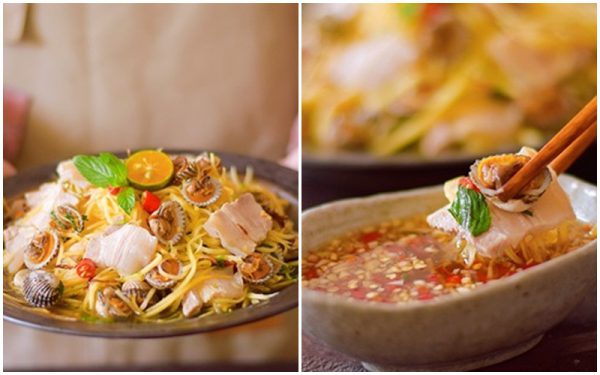 Món gỏi đu đủ sò huyết thơm ngon khó cưỡng