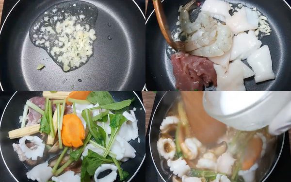 Xào sốt hải sản