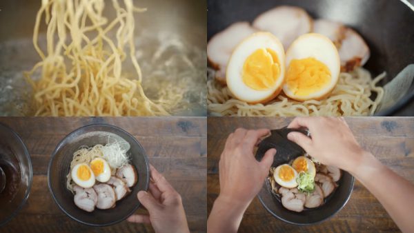 Trình bày và thưởng thức mì ramen bò