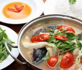 Món lẩu cá lăng măng chua ngon tuyệt tại nhà