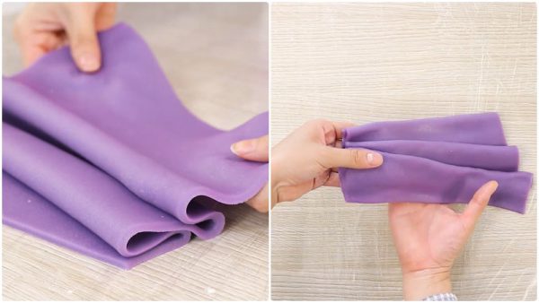 Cuộn hình thang đã cắt xếp lại theo nếp gấp