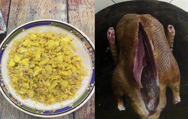 Sơ chế và nướng thịt ngan