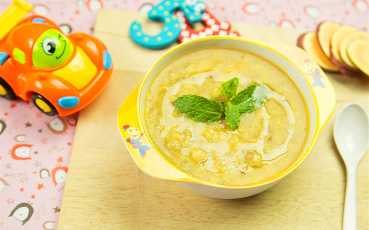 Món cháo gan gà khoai lang dinh dưỡng cho bé yêu
