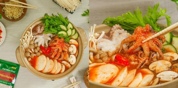 Thưởng thức lẩu bạch tuộc