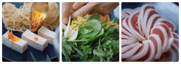 Sắp xếp từng nguyên liệu ra đĩa và cùng thưởng thức lẩu
