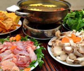 Món lẩu gà ngải cứu bổ dưỡng giúp giải ngán 