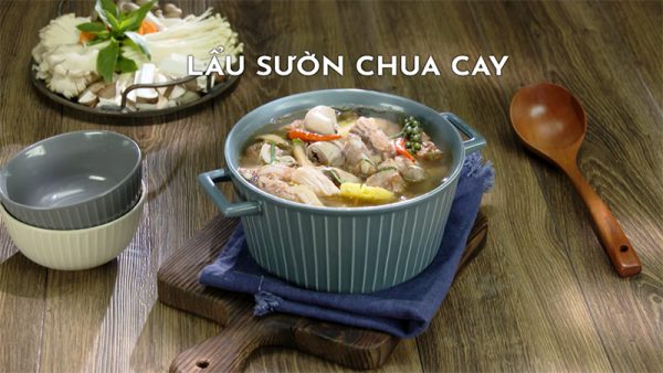 Món lẩu sườn chua cay đậm đà ngon khó cưỡng