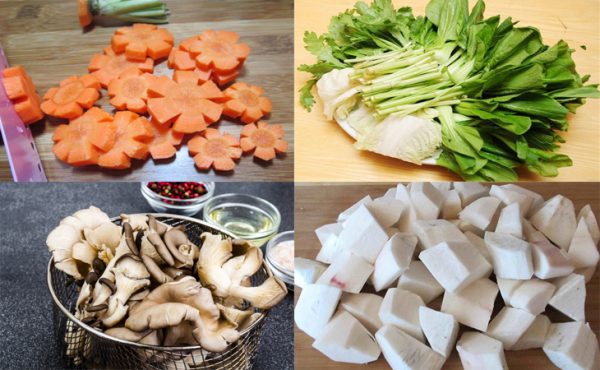 Sơ chế các nguyên liệu khác