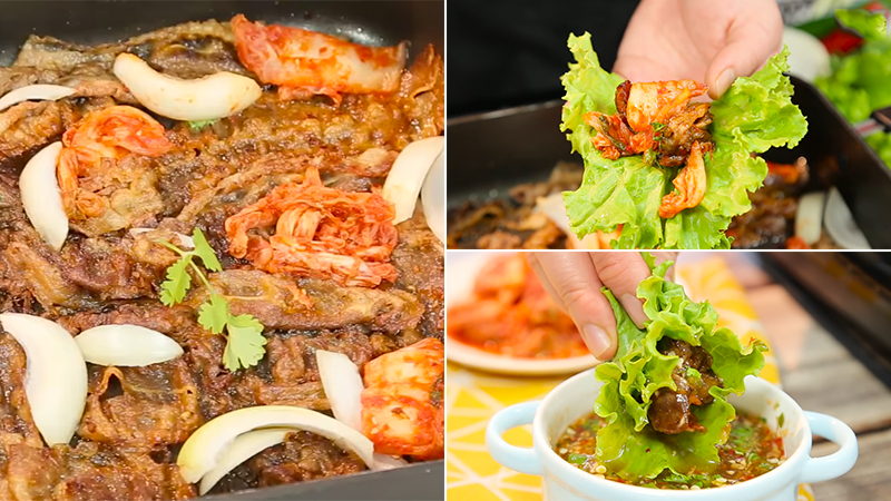 Món ba chỉ bò nướng sa tế thơm lừng khó cưỡng