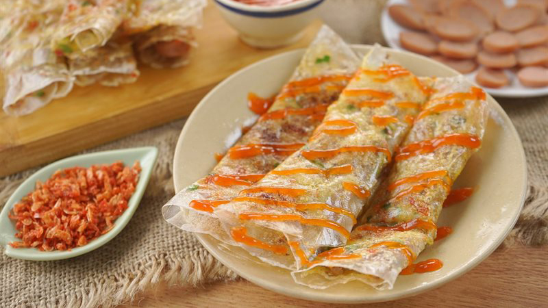 Món bánh tráng nướng bằng nồi chiên không dầu