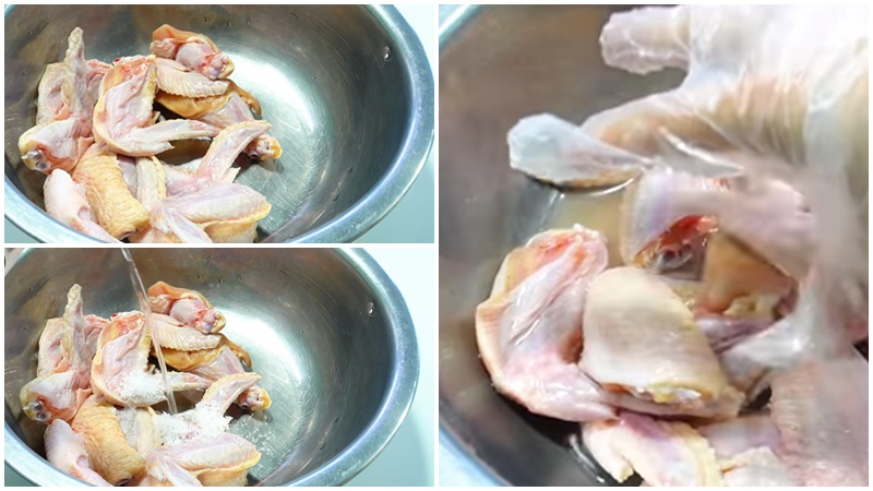 Chuẩn bị phần cánh gà