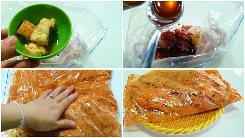 Ướp cánh gà cùng các gia vị