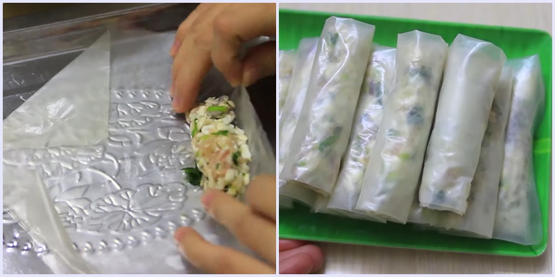Cuốn chả ram bắp