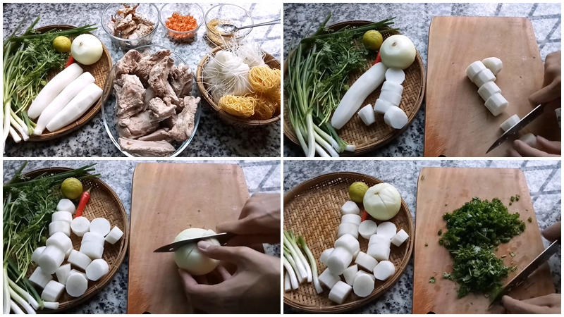 Sơ chế các nguyên liệu