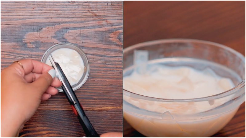 Làm tan chảy lá gelatin