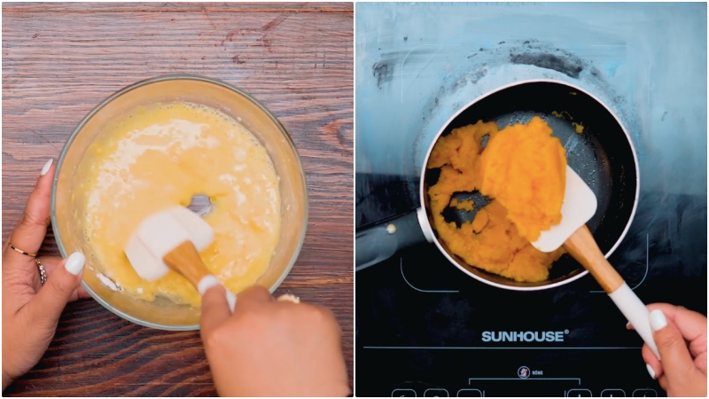 Làm nhân trứng sữa custard