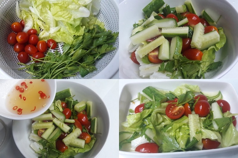 Cách làm salad cà chua