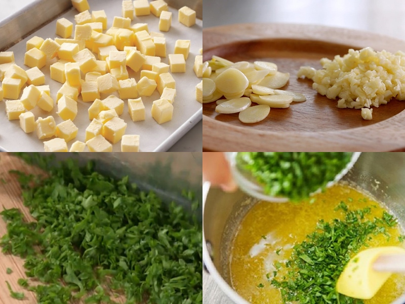Làm hỗn hợp bơ tỏi