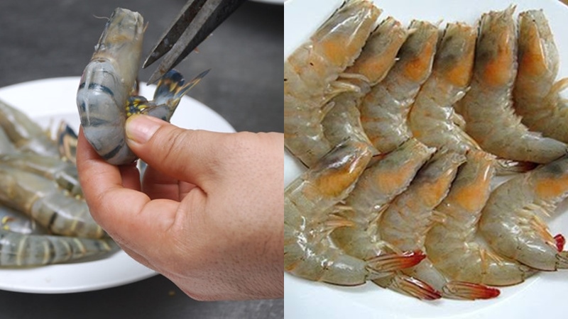 Sơ chế tôm