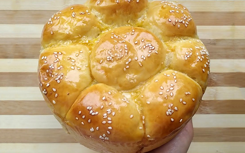 Món bánh mì sữa bằng nồi chiên không dầu
