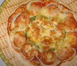 Món bánh pizza bằng nồi chiên không dầu cực đơn giản