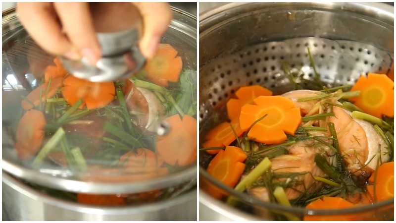 Hấp cá hồi
