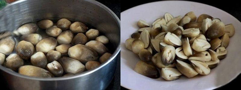 Sơ chế phần nấm rơm