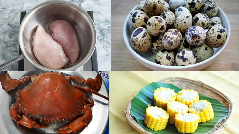 Chuẩn bị các nguyên liệu nấu súp